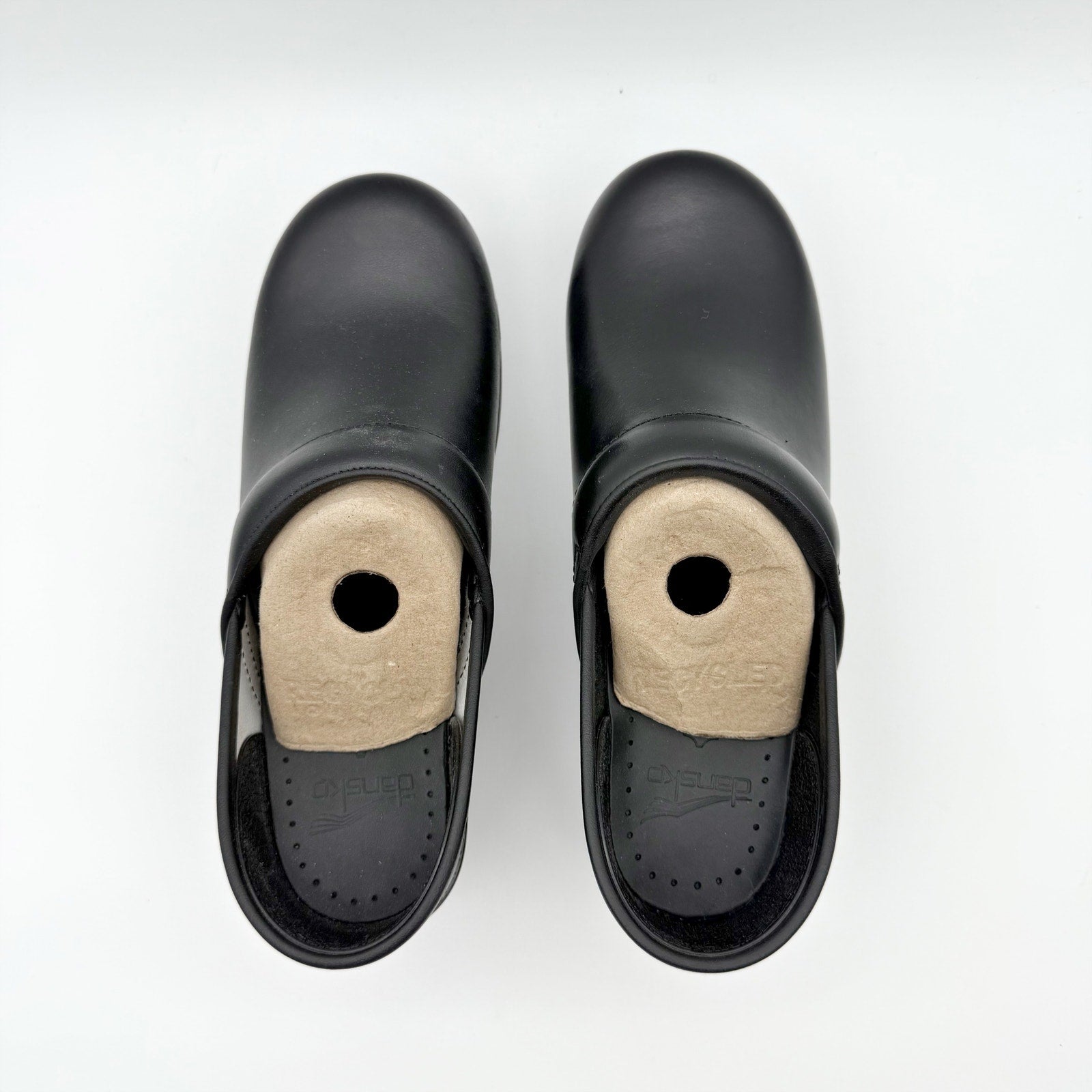 Dansko Womens Professional Clogs EU 41 US 11 Wide Black Box Leather Slip On NWOB