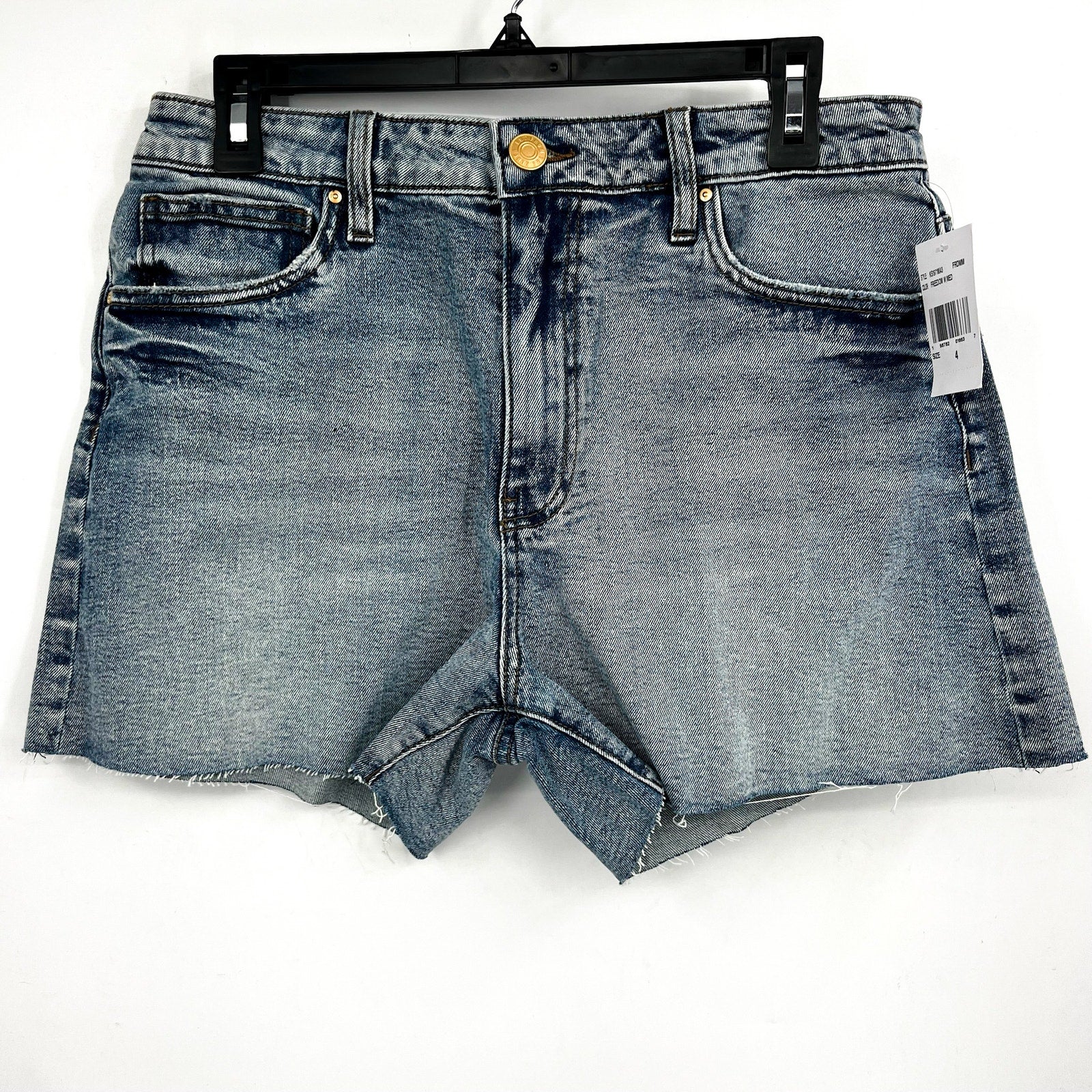 KUT FROM THE KLOTH Women's Taylor Denim Shorts Size 4 Freedom Blue High Rise NWT