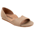 SoftWalk Womens Cypress Slip On Flats US 10 M Tan Beige Leather Open Toe NWOB