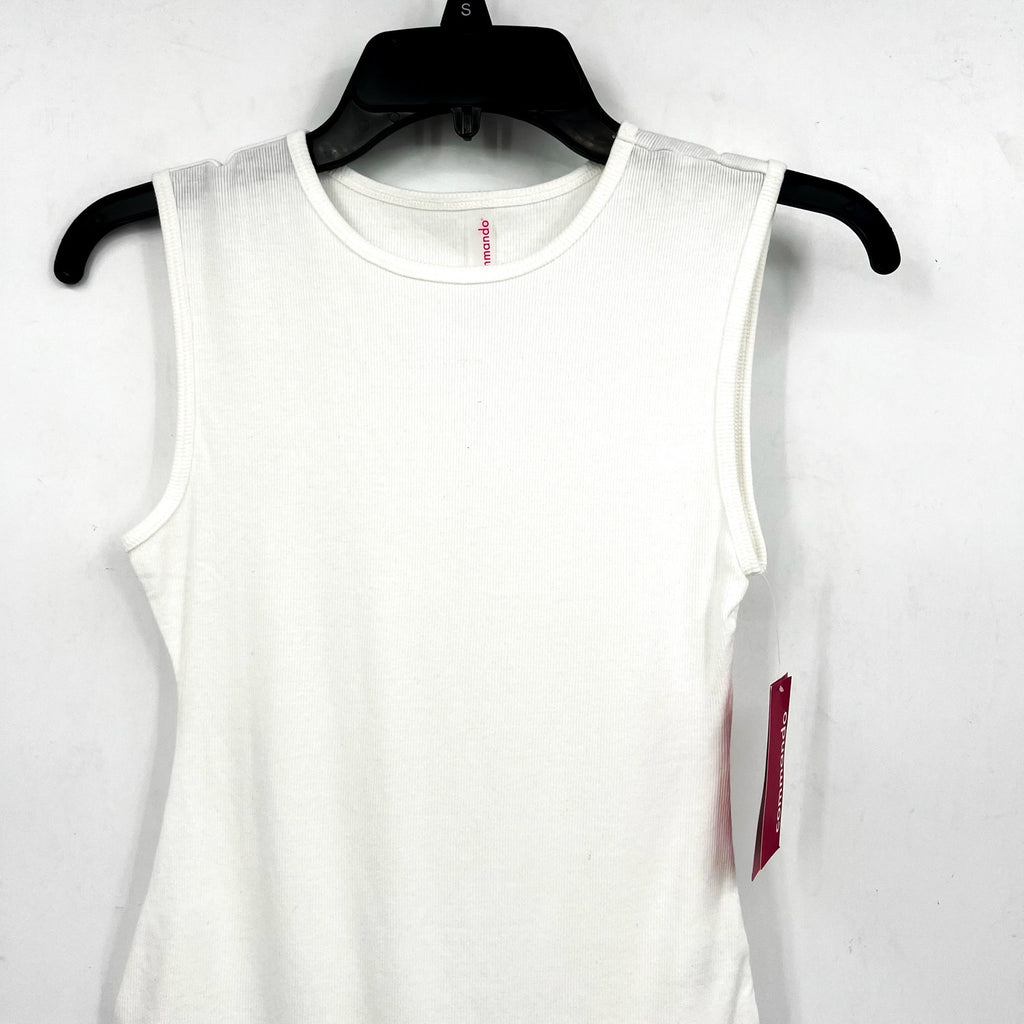 COMMANDO Women's Luxury Rib Signature Bodysuit Medium White Sleeveless NWT