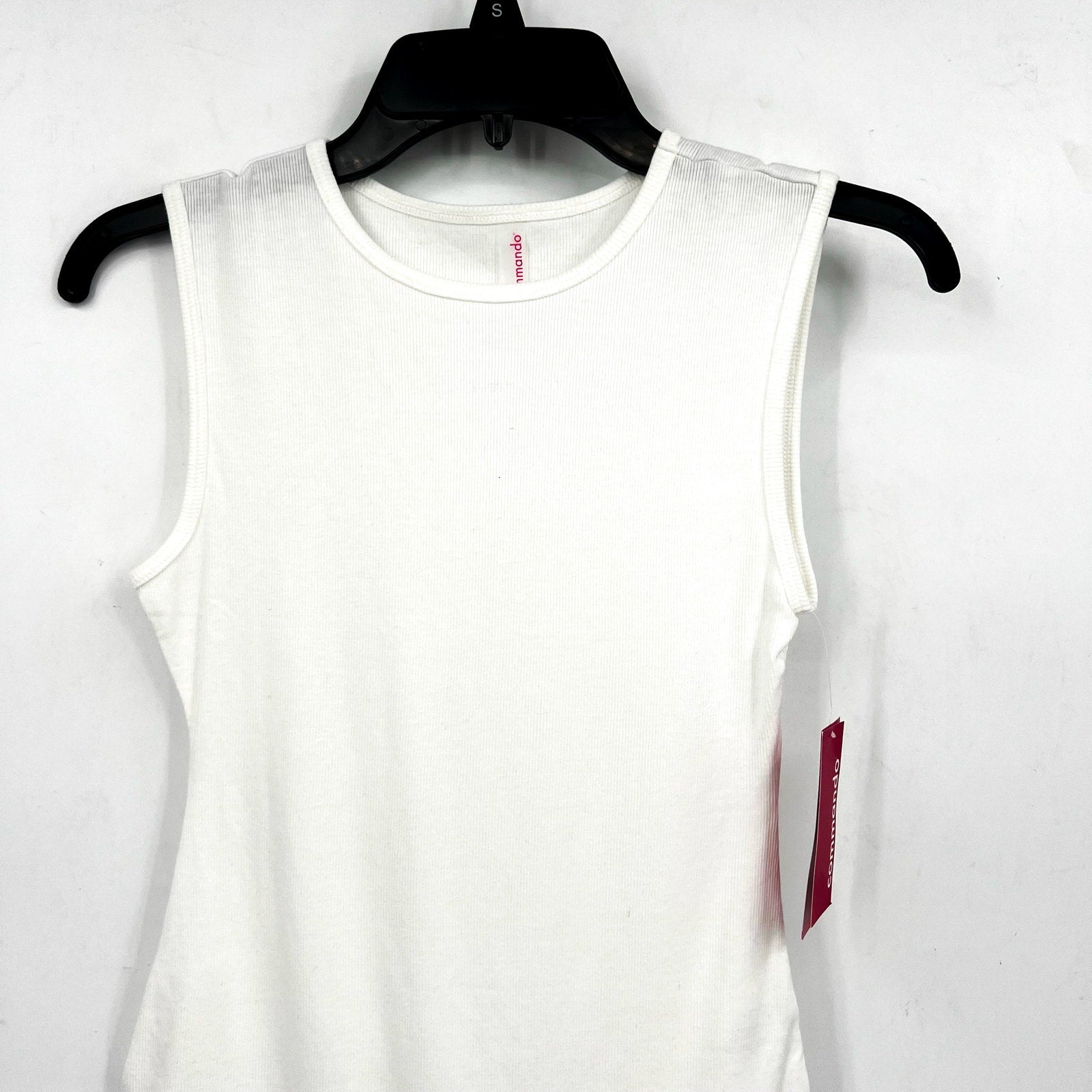 COMMANDO Women's Luxury Rib Signature Bodysuit Medium White Sleeveless NWT
