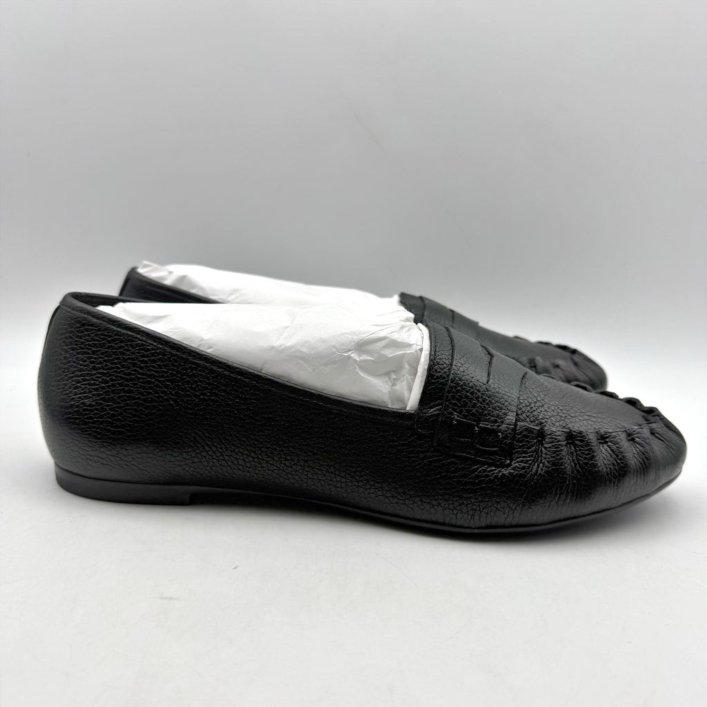 Bernardo Womens Sage Flats US 8.5 M Black Leather Slip On NIB