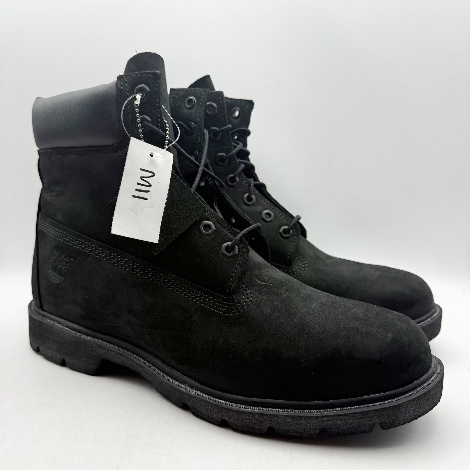 Timberland Mens Classic 6" Boots US 11 M EU 45 Black Nubuck Waterproof NIB