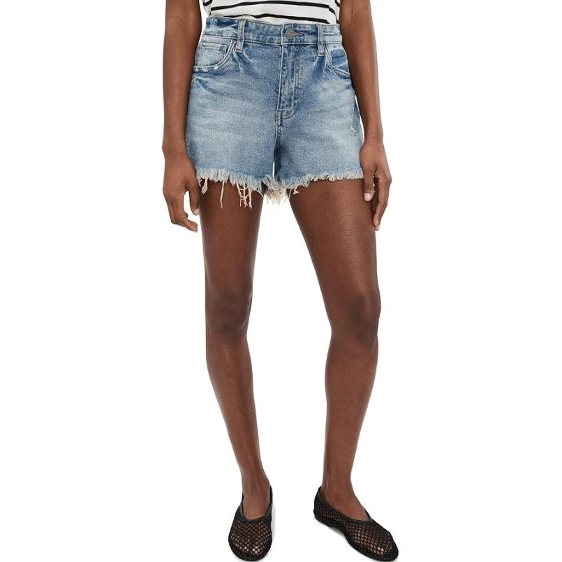 KUT FROM THE KLOTH Jane Jean Shorts Size 0 Proactive Blue Fray Hem NWT