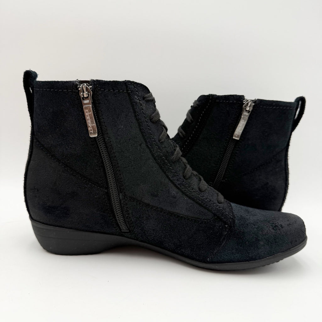 Dansko Womens Fergie Ankle Booties EU 39 US 8.5-9 Black Suede Boots NWOB