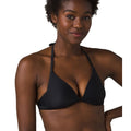 PRANA Women's Lexie Halter Bikini Top Medium Black Stretch UPF 50+ NWT