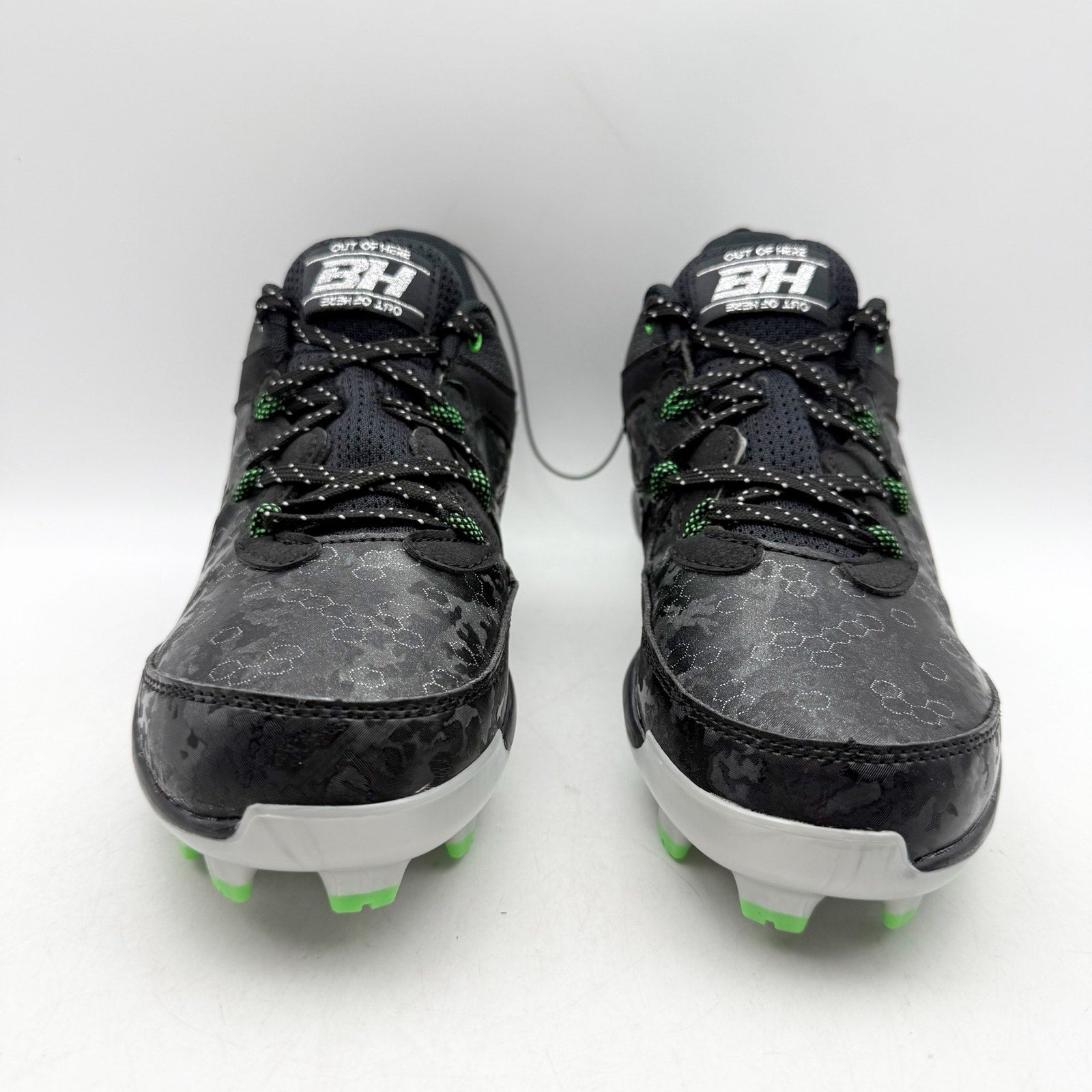 Under Armour Youth Harper 8 TPU Baseball Cleats US 4 Black Green NWOB