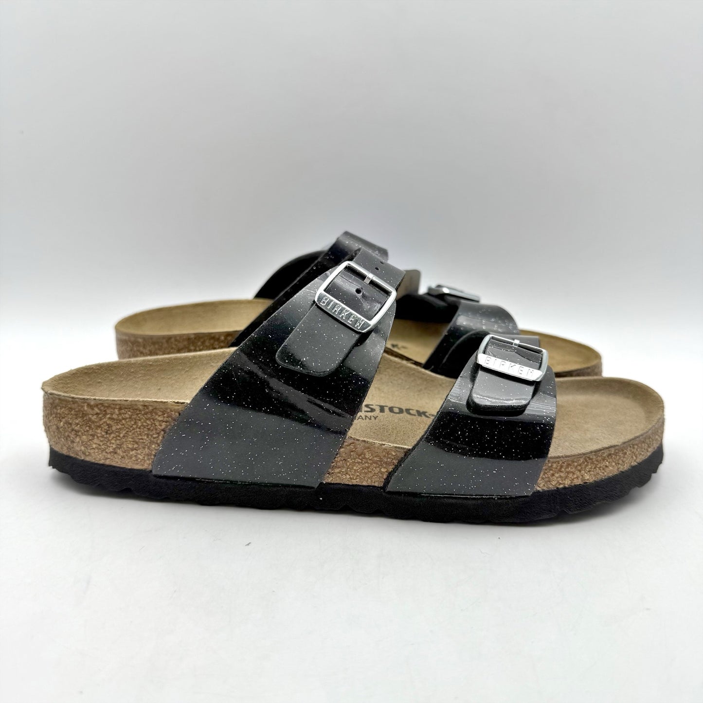 Birkenstock Womens Sydney Birko Flor Graceful Sandals EU 37 US 6 Black NWOB