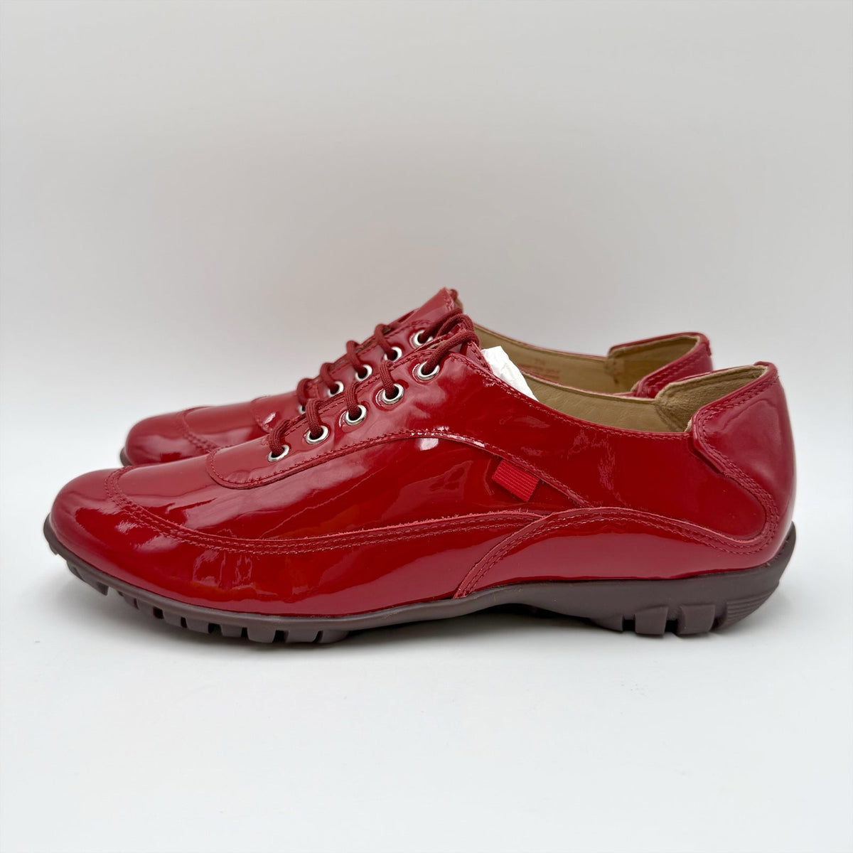 Marc Joseph New York Womens Hampton Golf Shoes Size 7.5 Red Patent Leather NIB