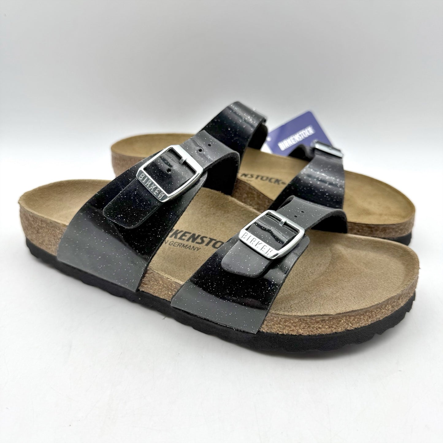 Birkenstock Womens Sydney Birko Flor Graceful Sandals EU 37 US 6 Black NWOB