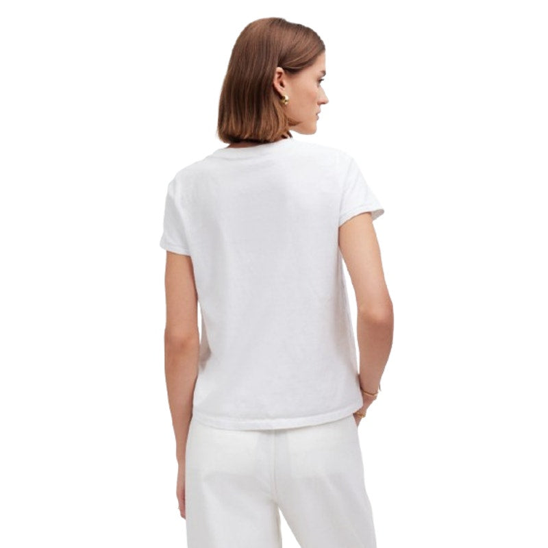 MADEWELL Women's Northside Vintage Tee Medium White Chalk Short Sleeve J8526 NWT
