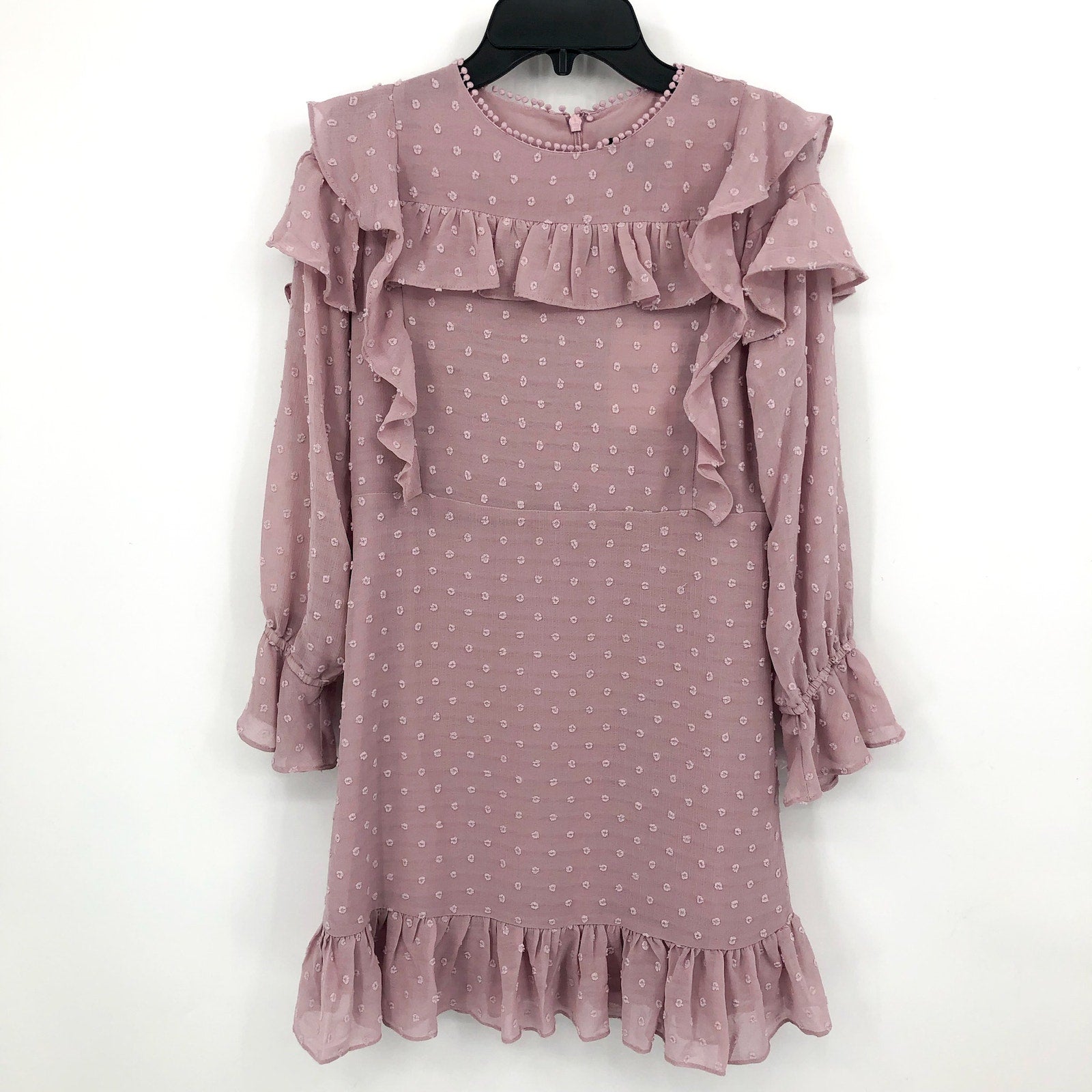 BARDOT JUNIOR Girl's Abbie Ruffle Flare Dress 16 Junior Purple Lilac NWT