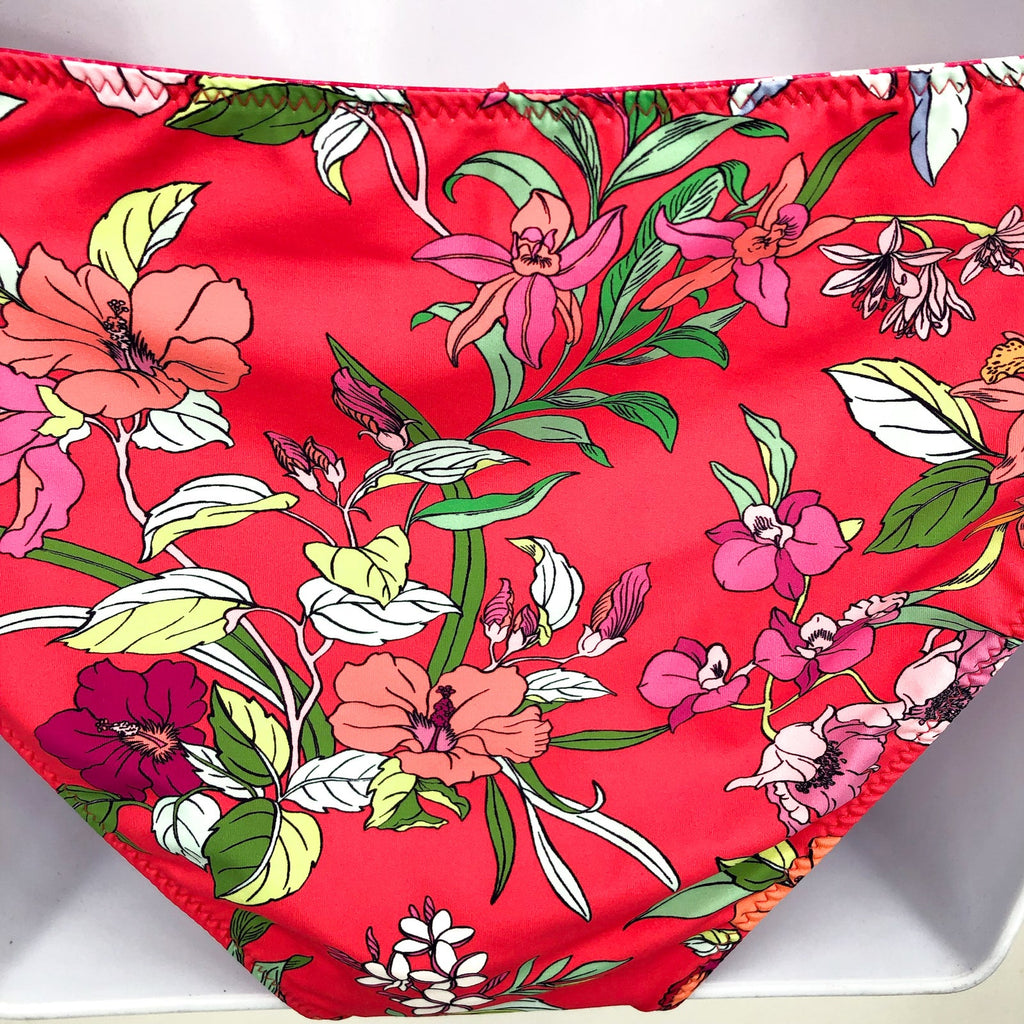 TOMMY BAHAMA Summer Floral Reversible Hipster Bottom Small Passion Pink NWT
