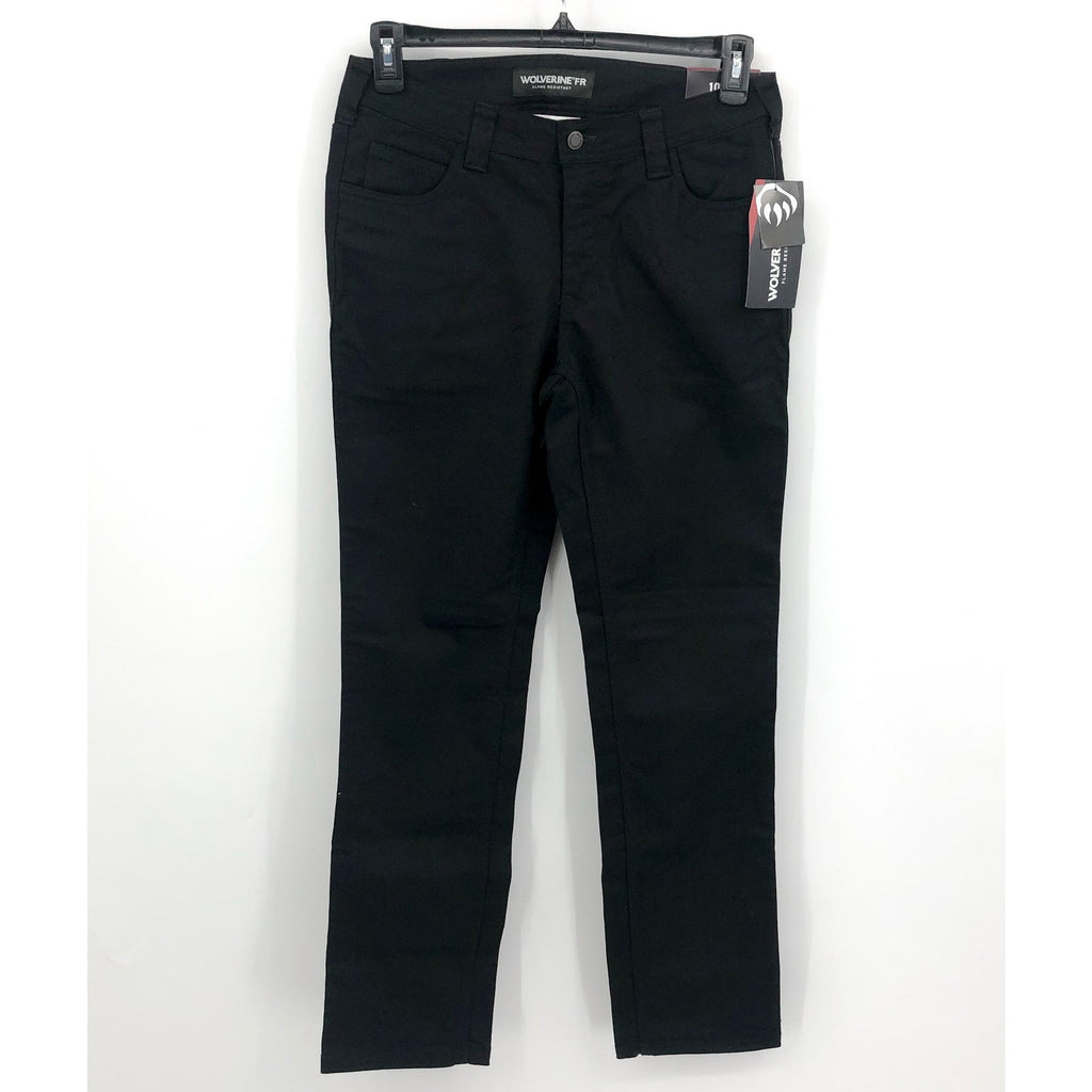 WOLVERINE Women's FR Flame Resistant Straight Jeans Size 14 Black Stretch NWT