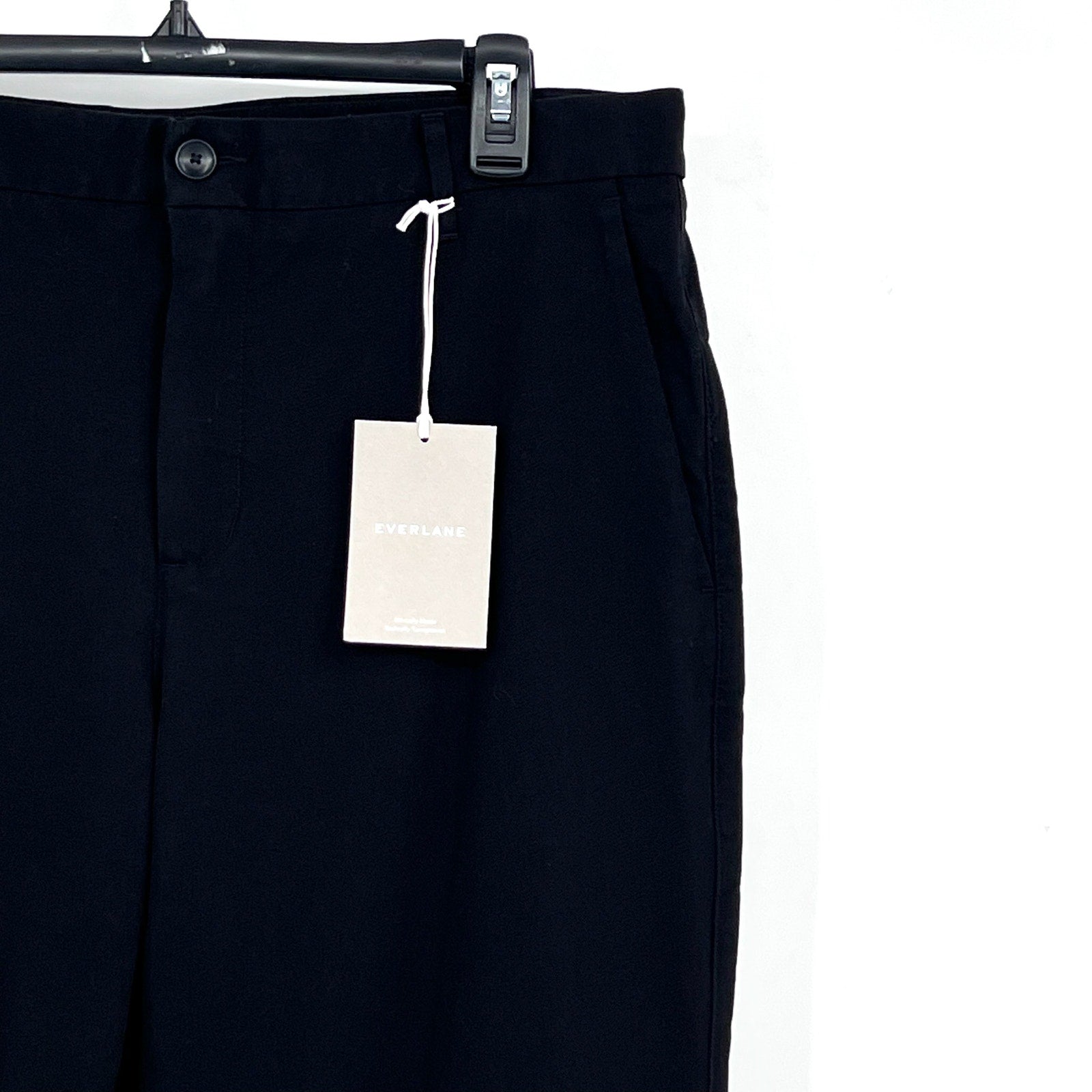 EVERLANE Men's Straight Fit Performance Chino Pants 35x28 Black Uniform NWT