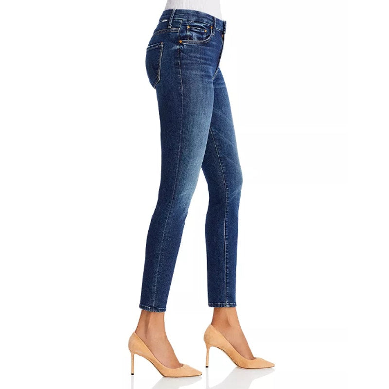 MOTHER Women's High Waisted Looker Skinny Jeans Size 28 US 6 Blue Teaming Up NWT