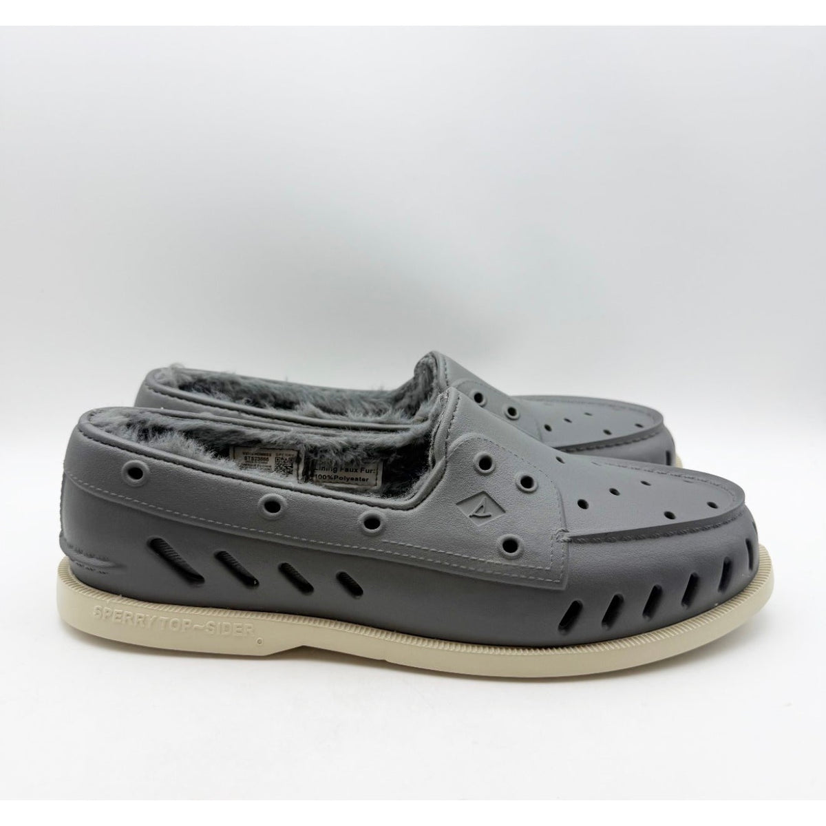 SPERRY Mens Original Float Cozy Boat Shoes Size 11 EU 44.5 Grey EVA NWOB