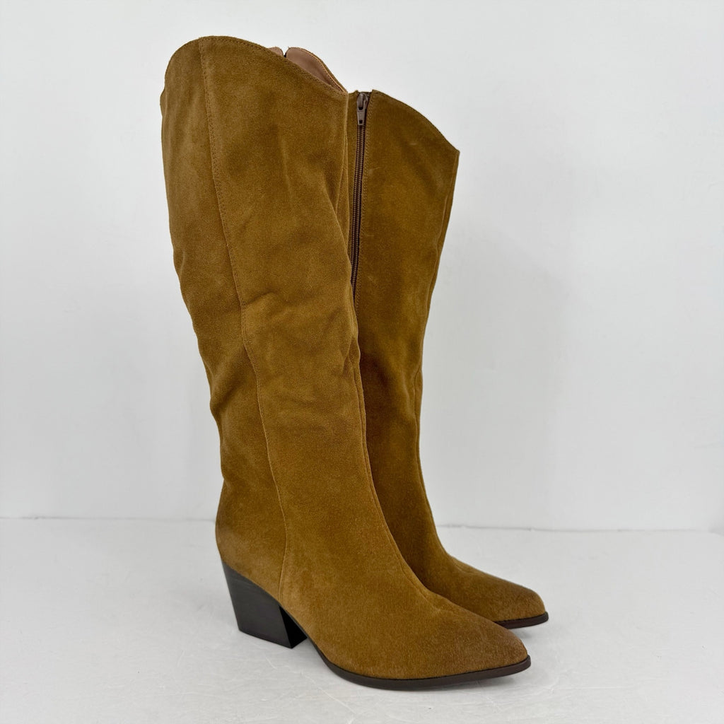 Seychelles Womens Begging You Knee High Boots US 7.5 M Brown Suede NWOB