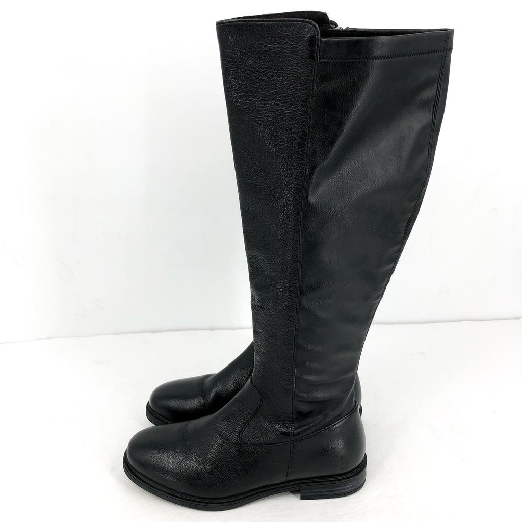 Hush Puppies Womens Jaylin Knee High Boots US 5.5 EU 36.5 Black Leather NWOB