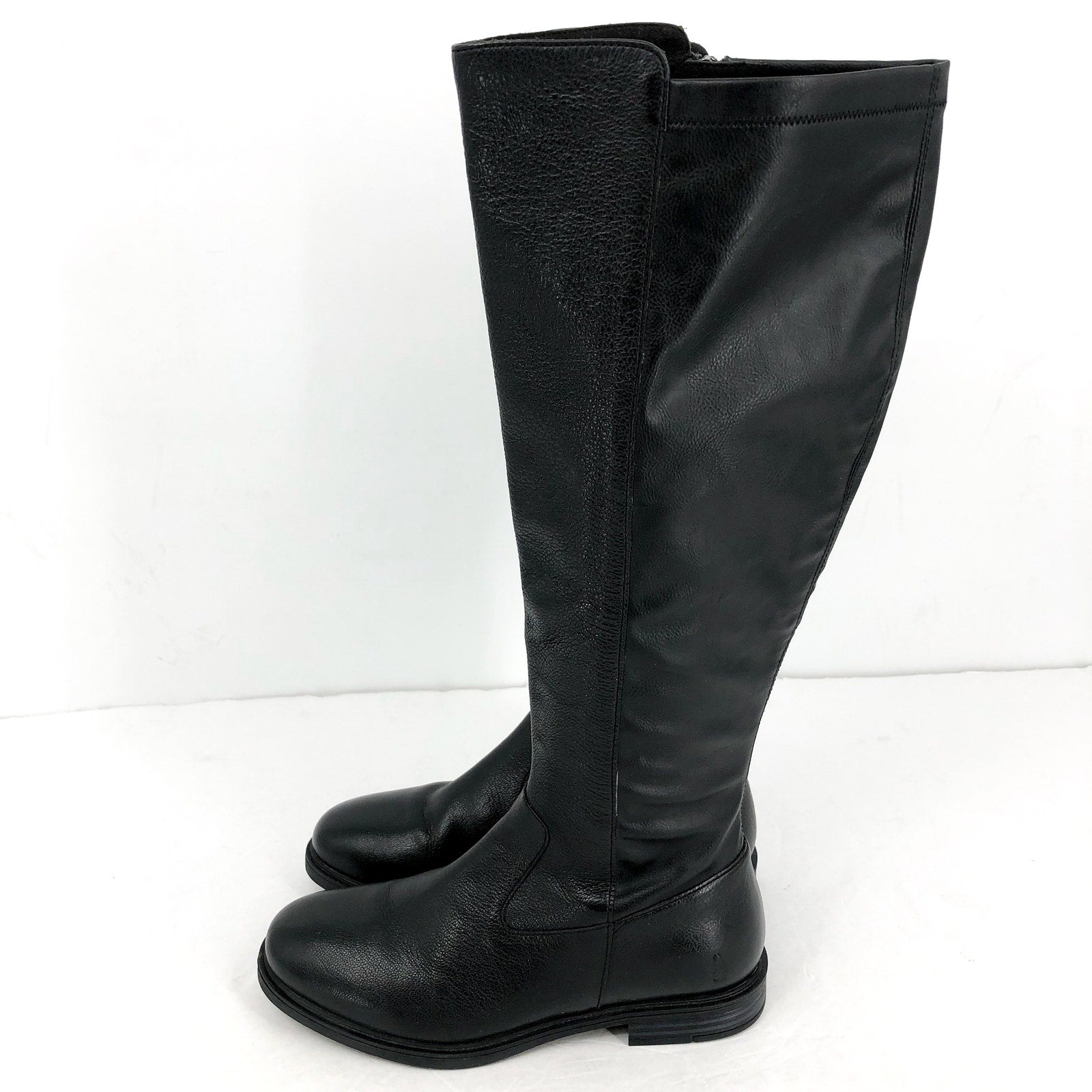 Hush Puppies Womens Jaylin Knee High Boots US 5.5 EU 36.5 Black Leather NWOB
