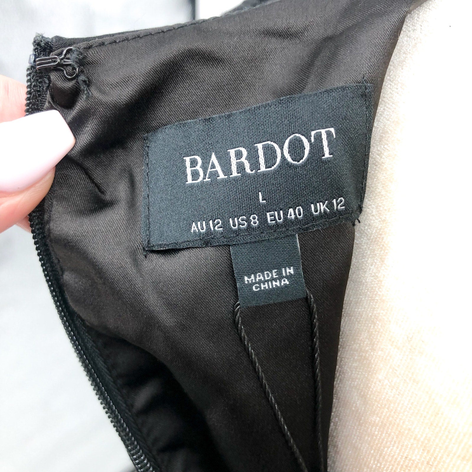 BARDOT Women's Marion Mini Dress US 8 Black Ruched Long Sleeve NWT