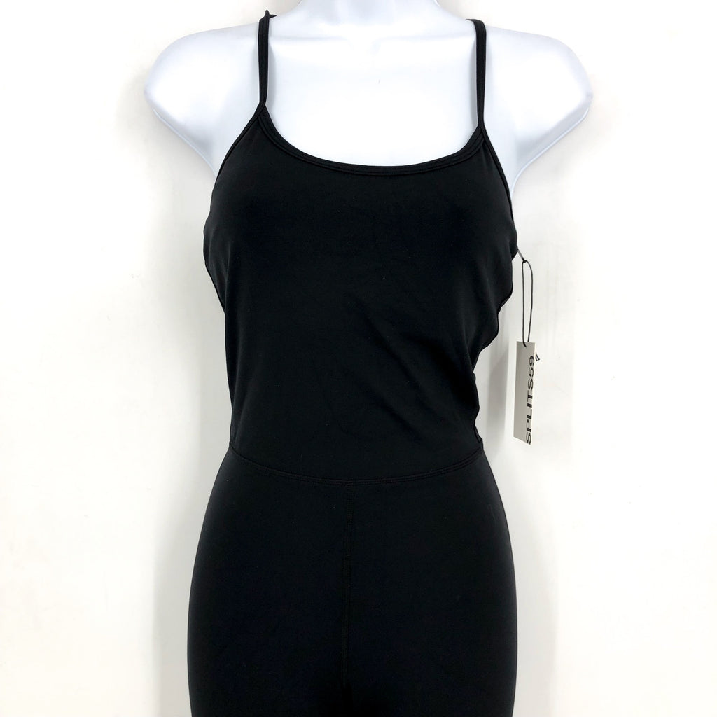 SPLITS59 Women's Airweight Jumpsuit Small Black Sleeveless Scoop Neck NWT