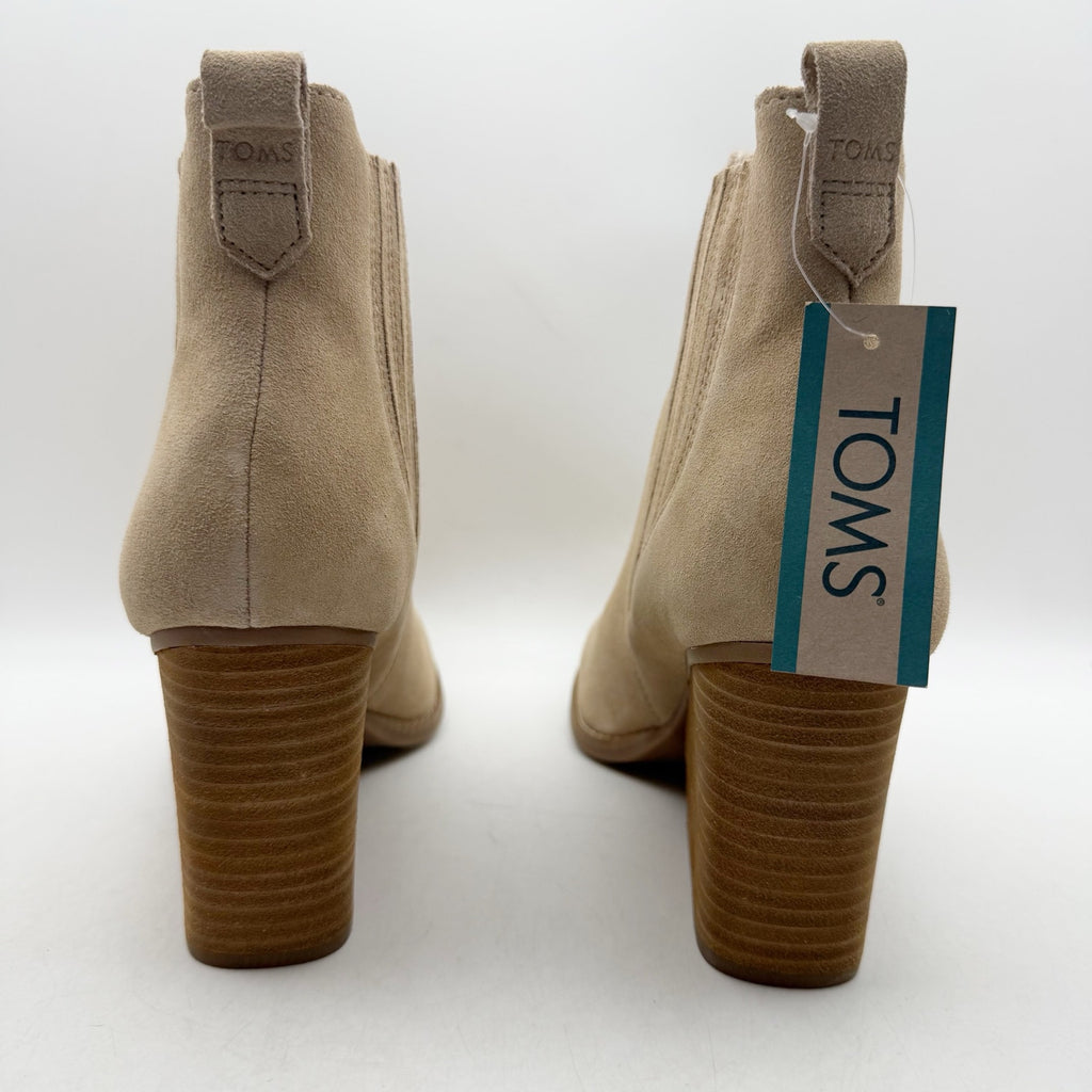 Toms Womens Noa Ankle Boots US 10 EU 42 Tan Beige Suede Pull On NWOB