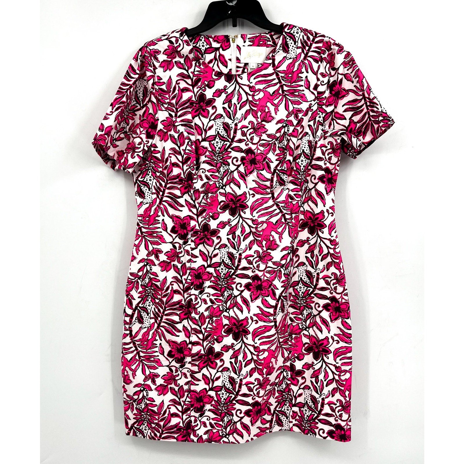 LILLY PULITZER Mila Short Sleeve Dress Size 16 Pink Elderflower Blossom NWT