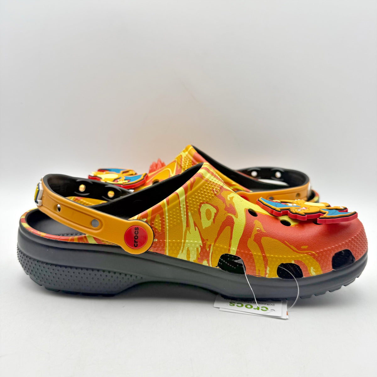 Crocs Mens Classic Pokemon Charizard Clogs Mens 8 Womens 10 Orange Black NIB