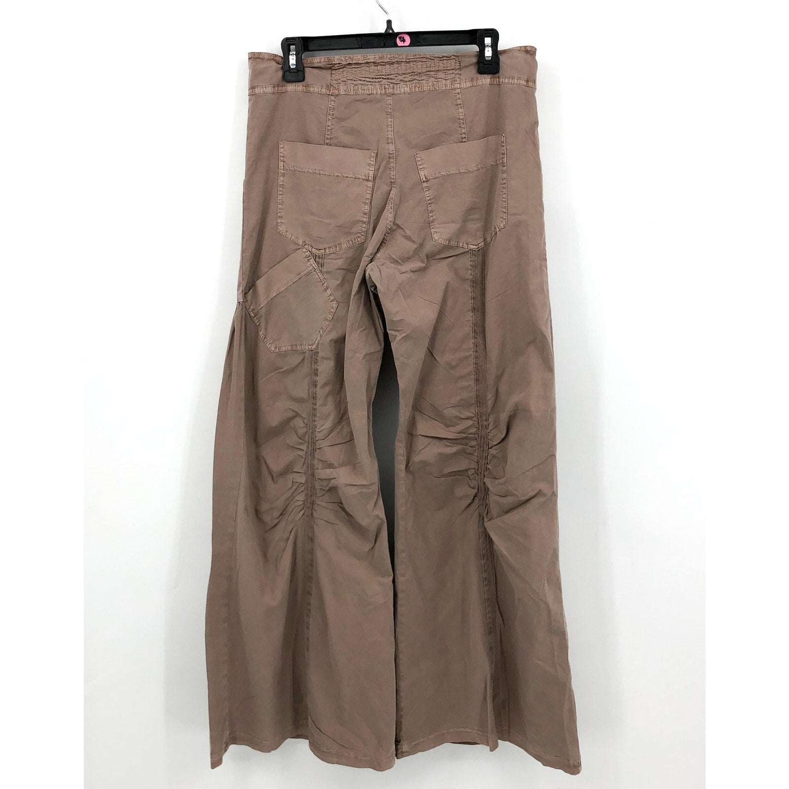 XCVI Women's Willowy Wide Leg Pants Small Mink Tan Stretch Poplin NWT