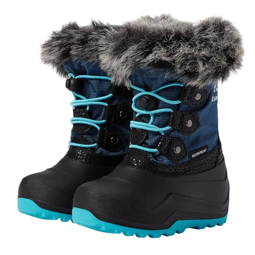 Kamik Kids Girls Powdery 3 Snow Boots US 12 EU 30 Navy Blue Black Waterproof NIB