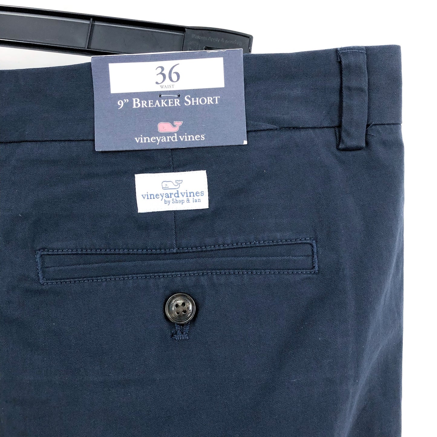 VINEYARD VINES Men's 9" Breaker Shorts Size 36 Navy Blue Chinos Flat Front NWT