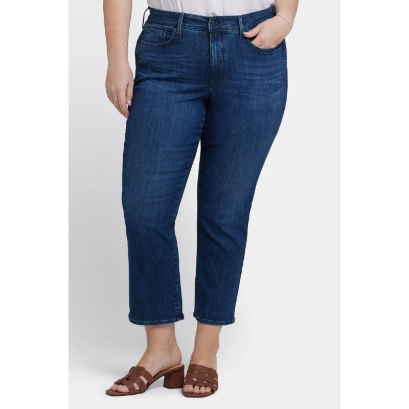 NYDJ Women's Marilyn Straight Ankle Jeans 26W Ibiza Blues High Rise NWT