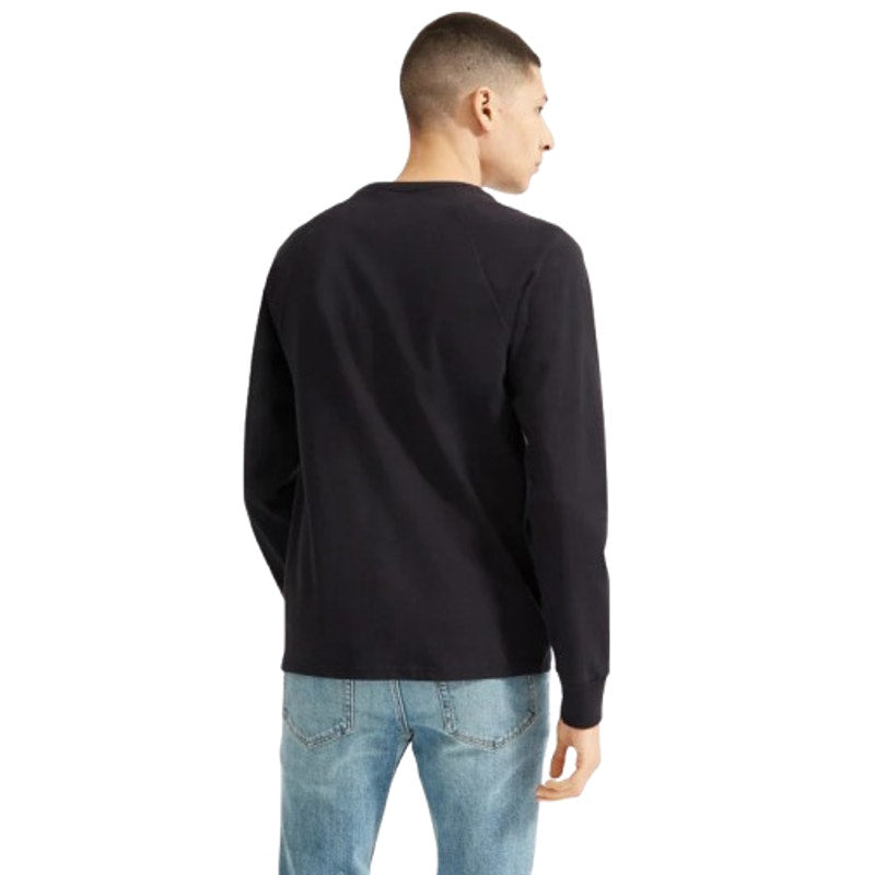 EVERLANE Men's The Premium-Weight Long-Sleeve Crew T-Shirt Medium Black NWT