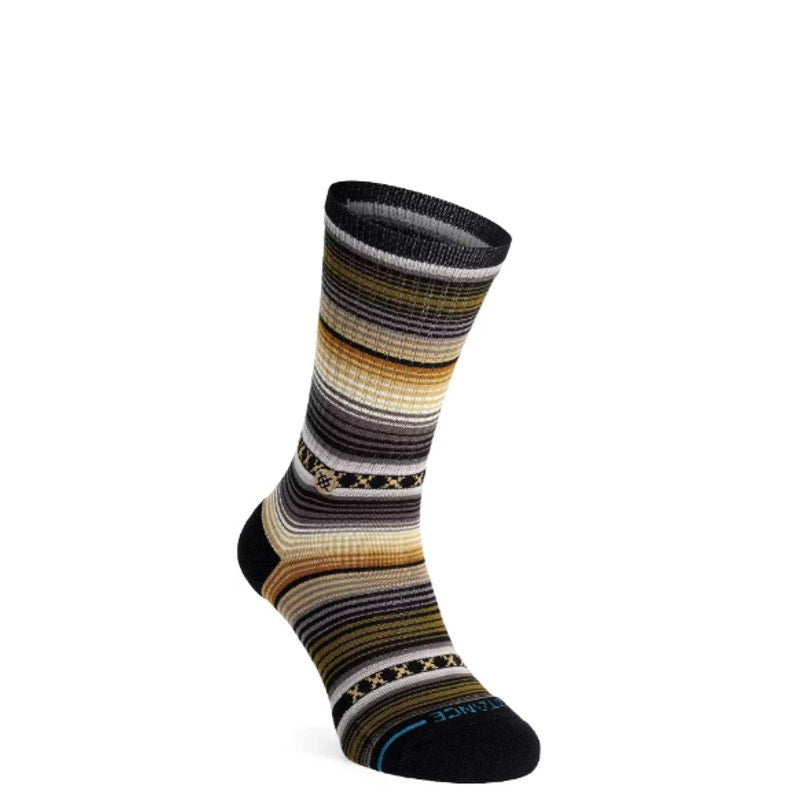 STANCE Men's Curren 3-Pack Hiking Crew Socks Large (9-13 ) Forest Striped NWT