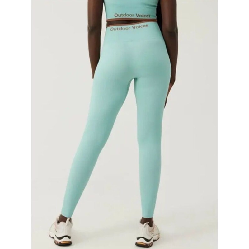 OUTDOOR VOICES Women's Seamless Rib 7/8 Leggings Medium Storm Blue NWT