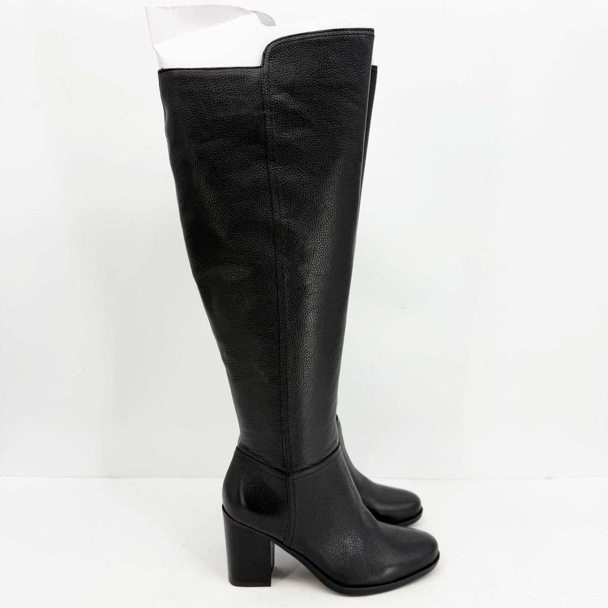 Naturalizer Womens Kyrie Knee High Boots Size 8.5 M Wide Calf Black Leather NIB