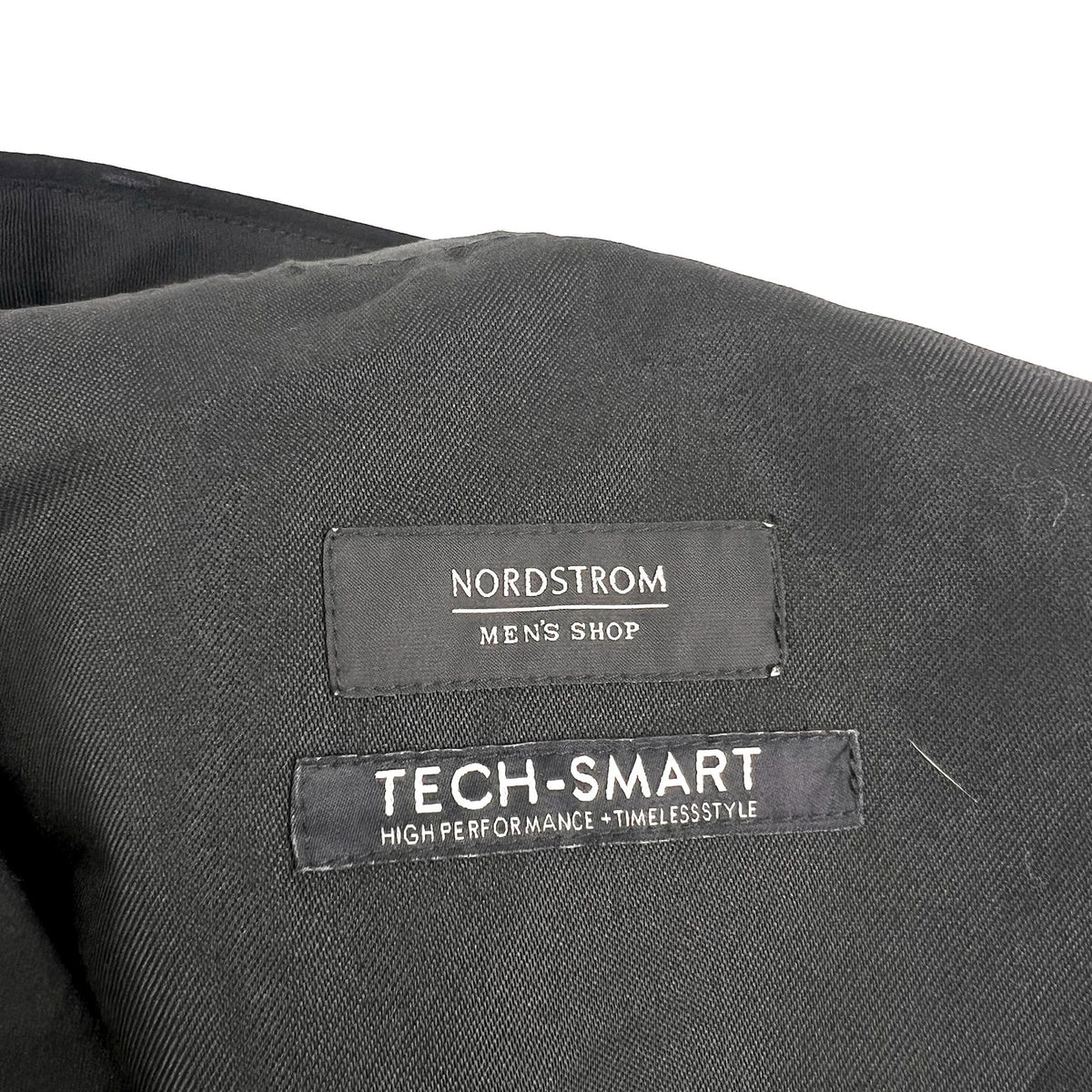 NORDSTROM Men's Trim Fit Dress Pants 48R Black Stretch Wool Tech-Smart NWT