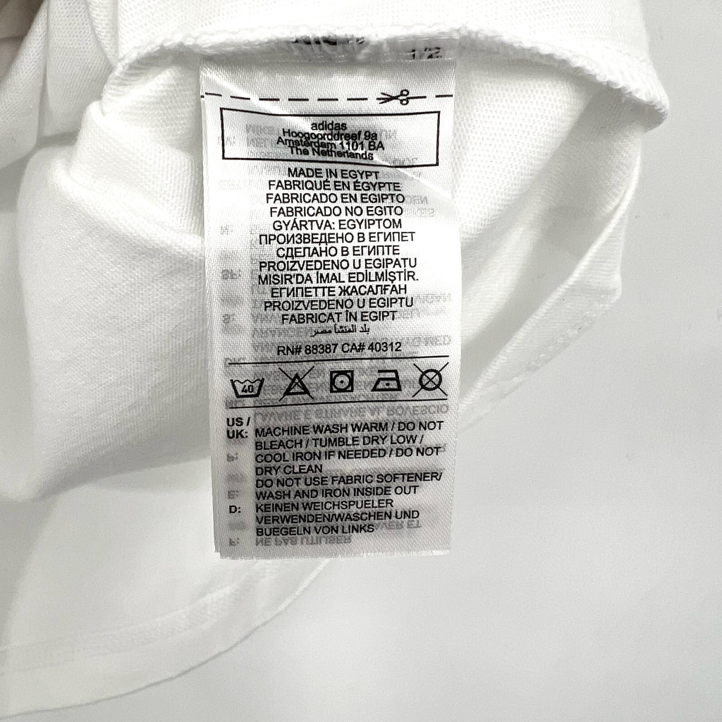 ADIDAS Women's Essentials Linear Single Tee Medium White Short Sleeve Logo NWT