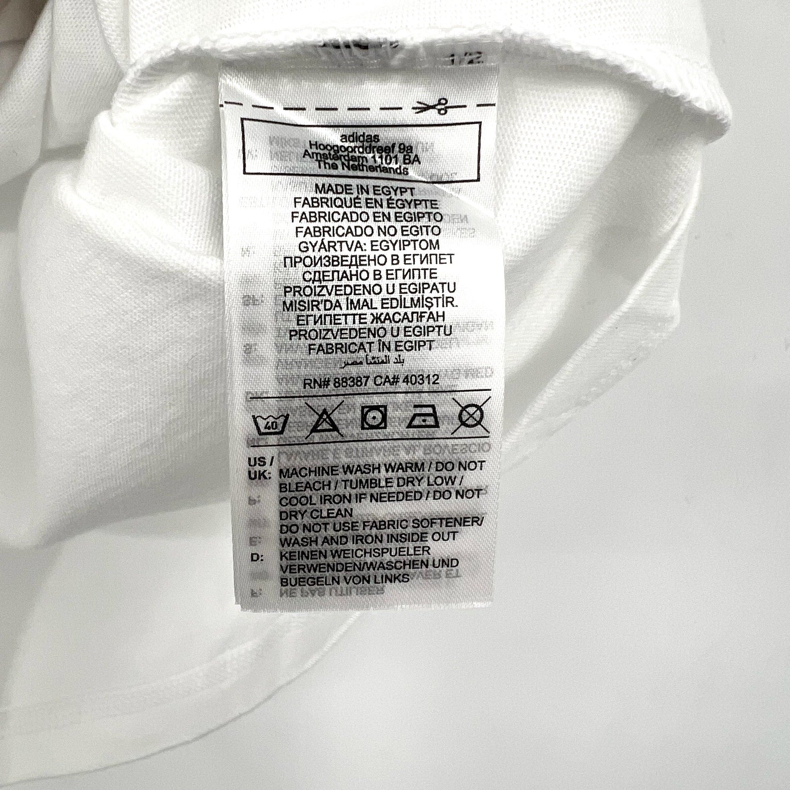 ADIDAS Women's Essentials Linear Single Tee Medium White Short Sleeve Logo NWT