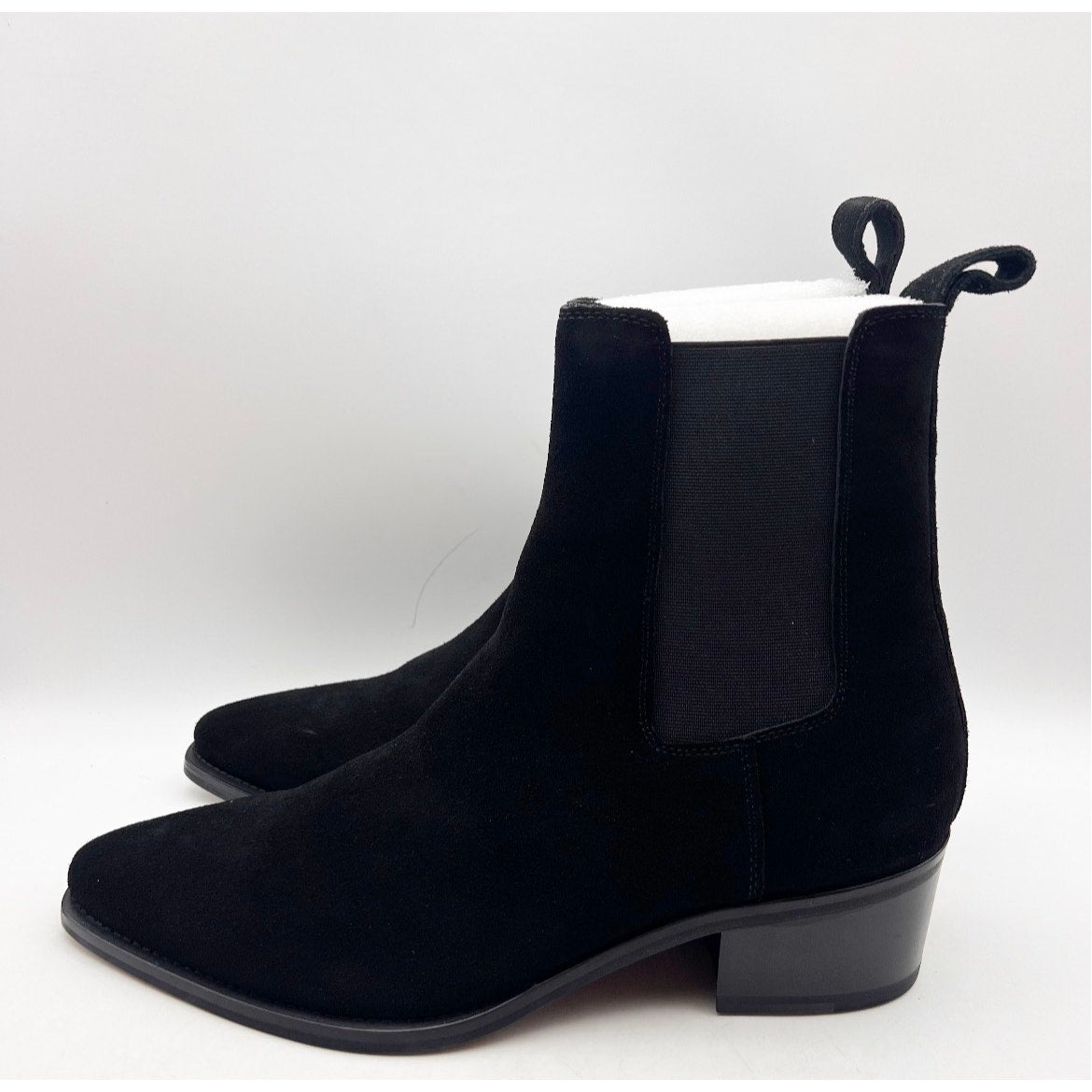Saint Morta Men's Nomad Pointy Toe Chelsea Boots Size 9 EU 43 Black Suede NIB