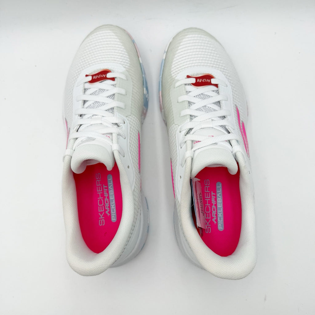Skechers Women Viper Court 2.0 Pickleball Shoes Size 9.5 White Pink Athletic NIB