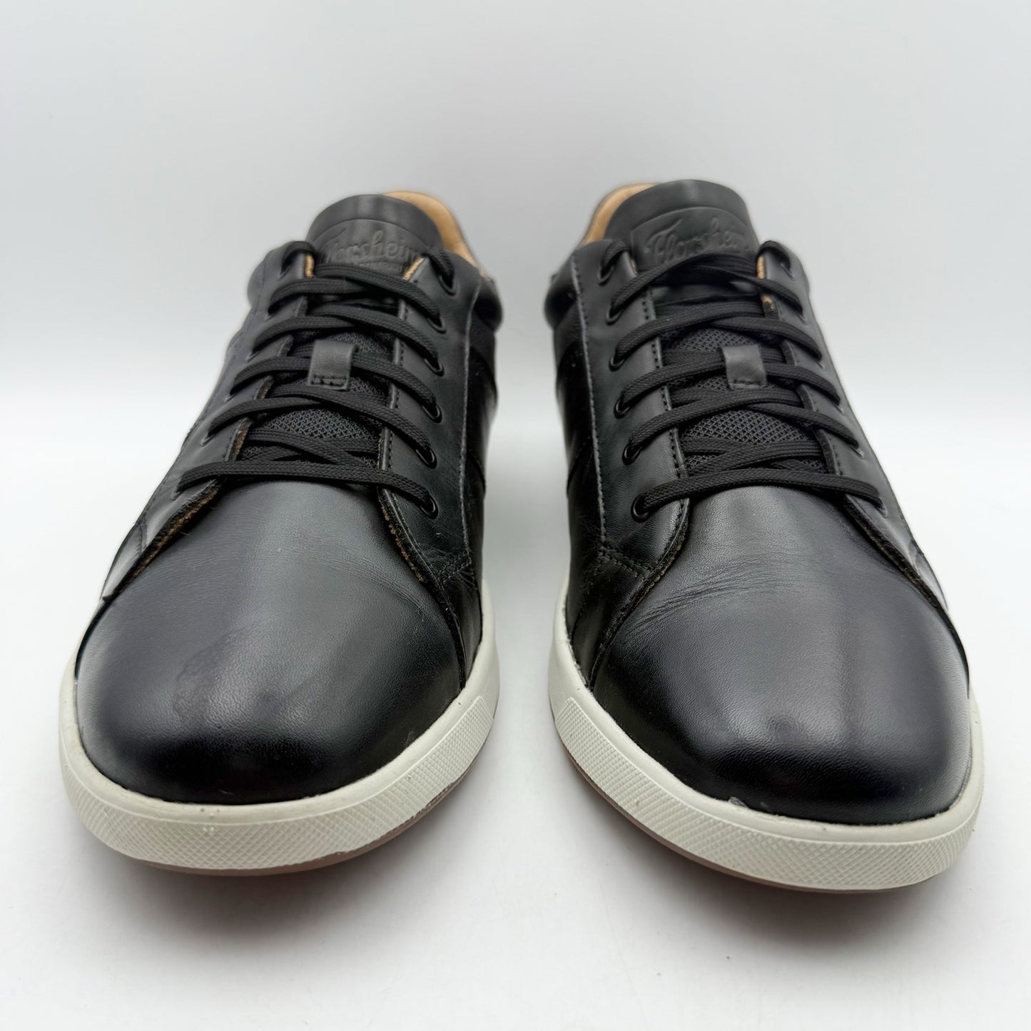 Florsheim Mens Crossover Lace to Toe Sneakers US 10.5 M Black Leather NIB