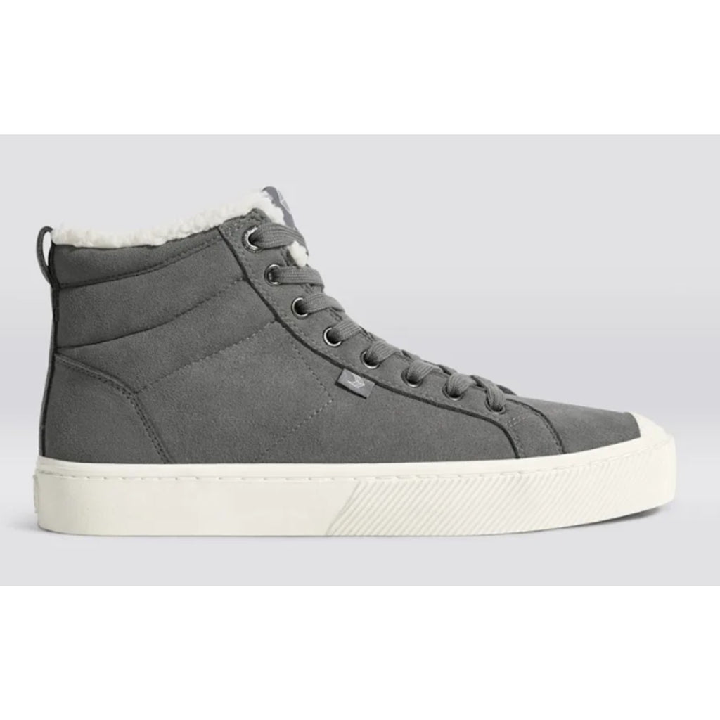 Cariuma OCA Therma High Suede Boots Mens 12.5 Womens 14 Grey Shearling NIB