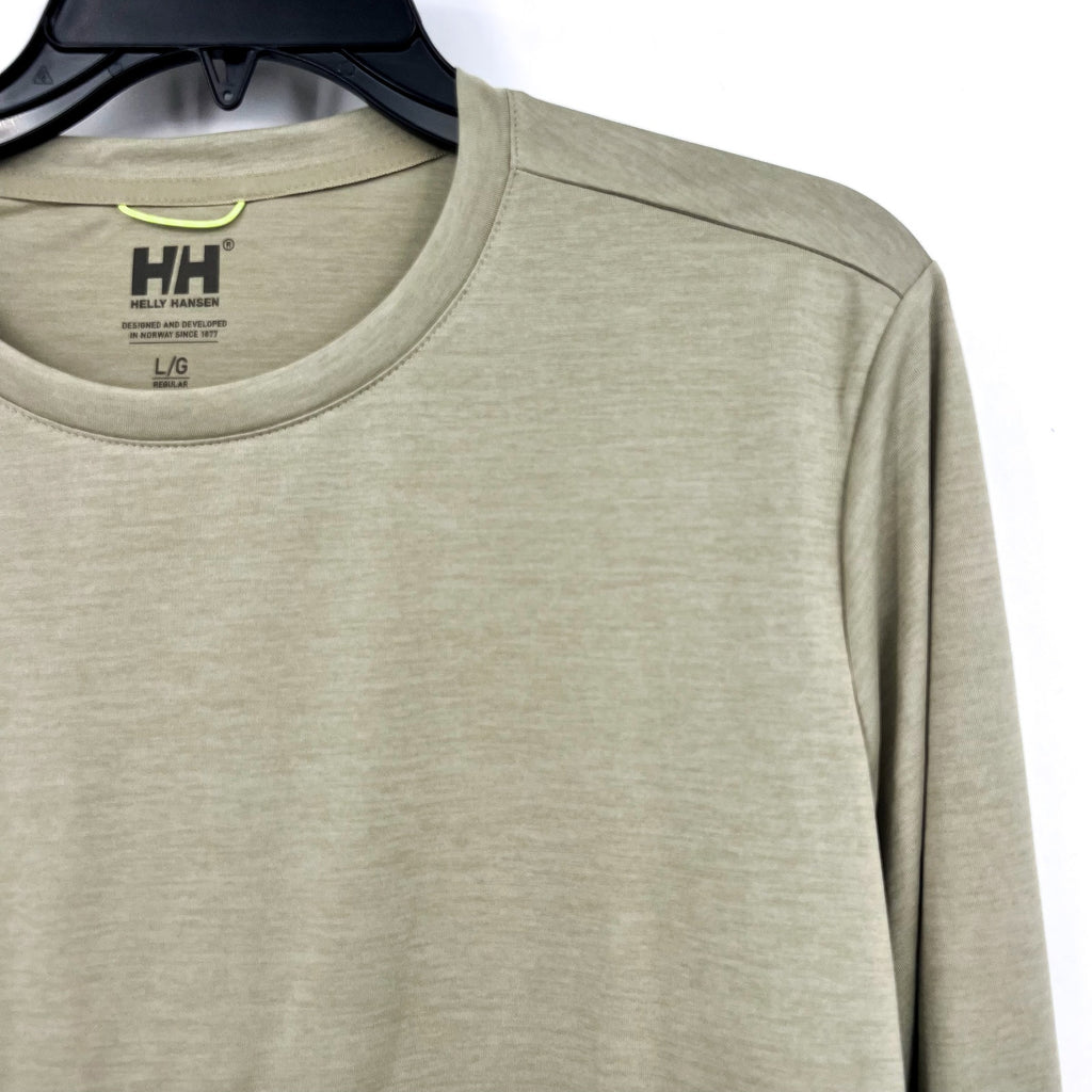HELLY HANSEN Women's Sval Long Sleeve Shirt Large Green Light Lav Crewneck NWT