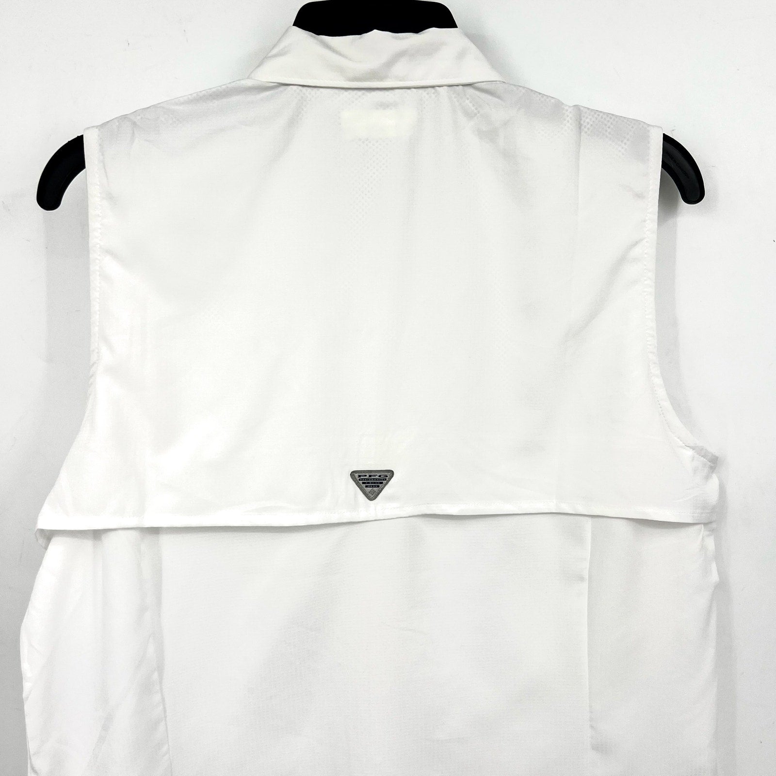 COLUMBIA Women's PFG Tamiami Shirt Large White Sleeveless Omni Shade NWT