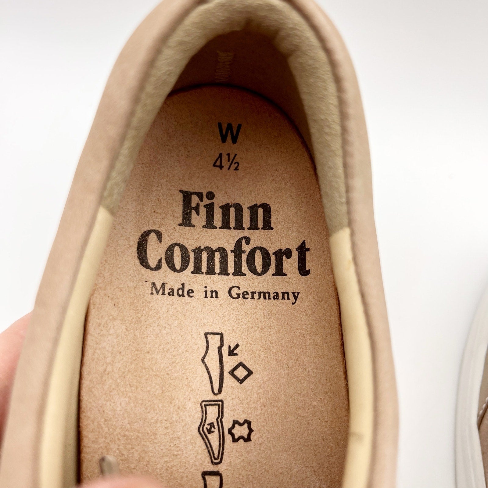 Finn Comfort Womens Ikebukuro Darkbrown Grass Sneakers US Size 7 Tan Leather NIB