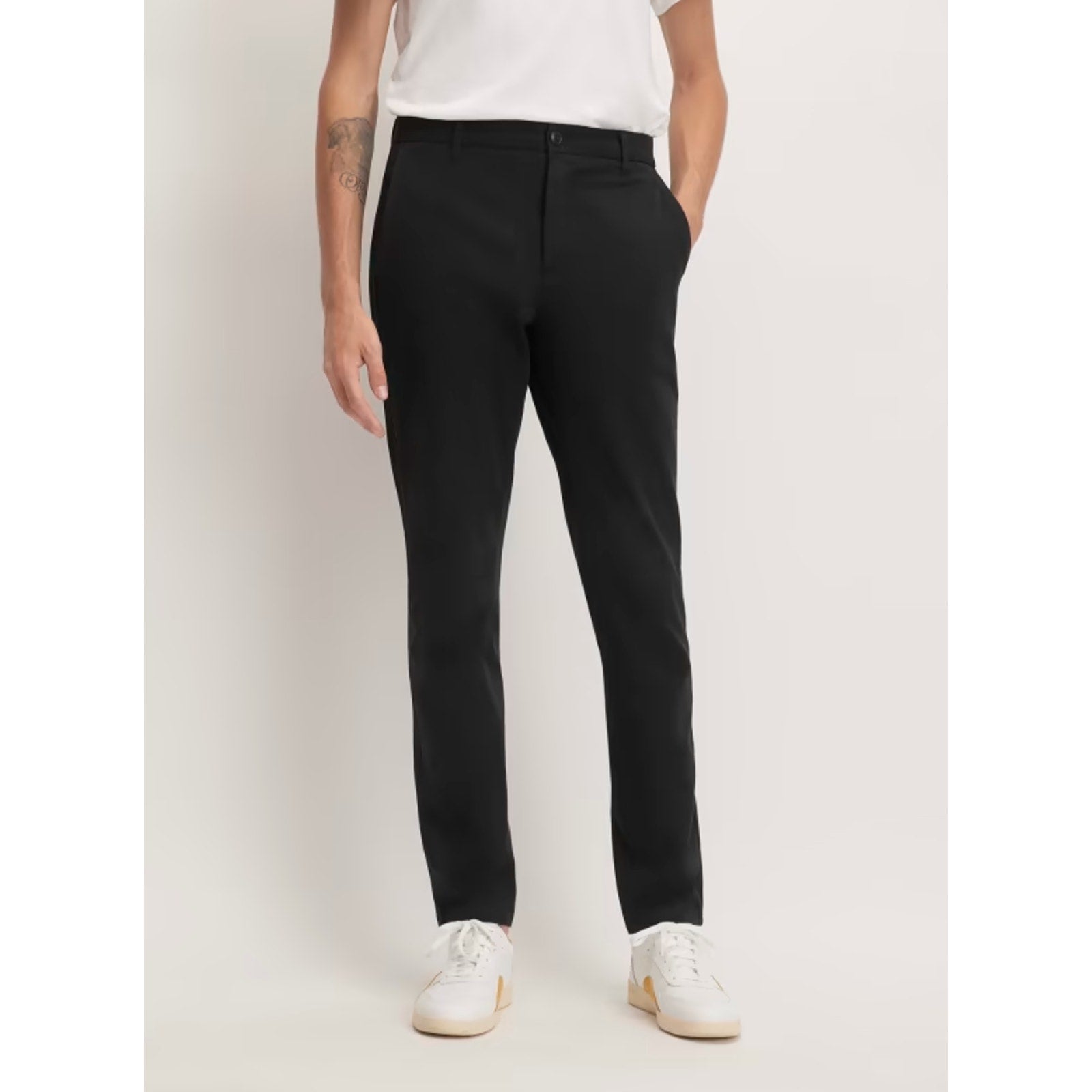 EVERLANE Uniform Mens Performance Chino Pants 36x30 Black Athletic Fit NWT