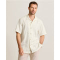 TOMMY BAHAMA Men's Pina Palms Embroidered Shirt XL Cream Continental Silk NWT