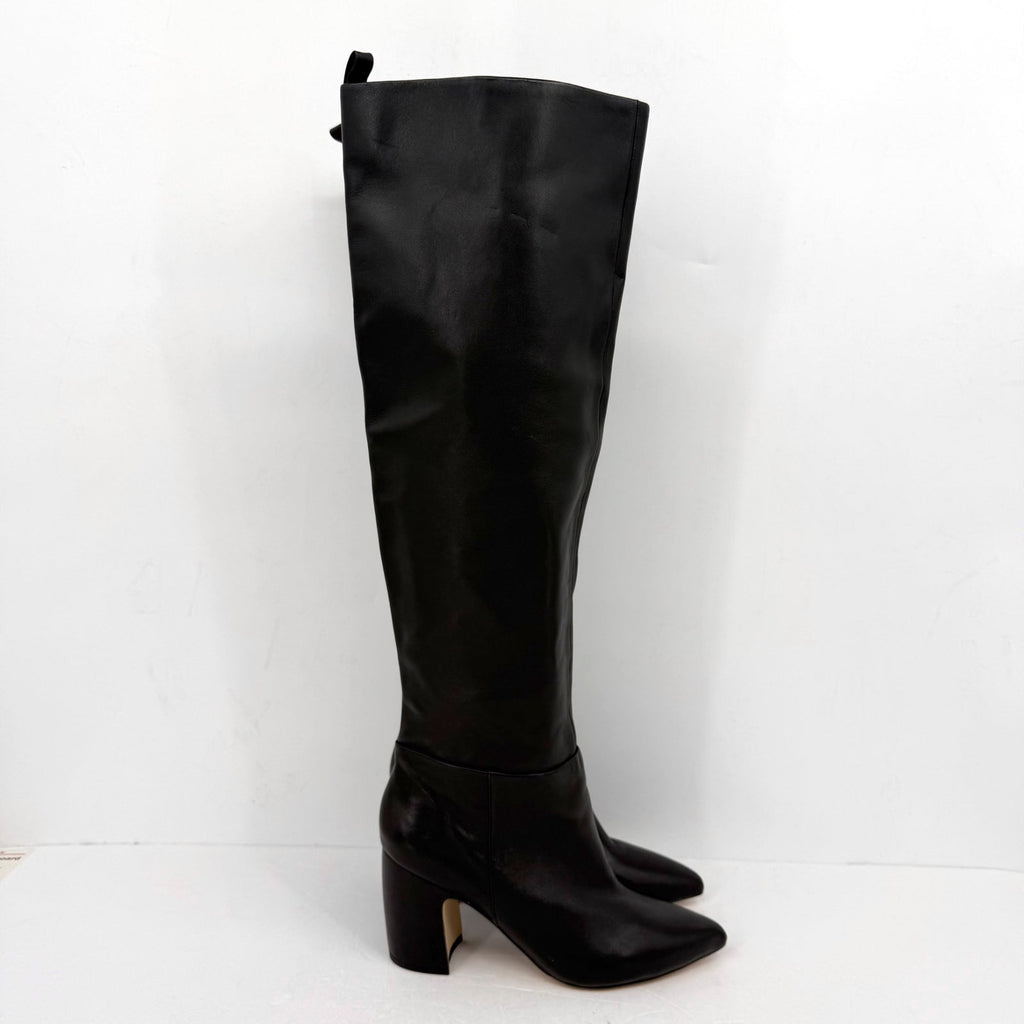 Sam Edelman Womens Hutton Over the Knee Boots Size 7.5 Black Leather NWOB